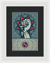 Rubino Fist Mandala - Framed Print Framed Print Pixels 8.000" x 12.000" White Black