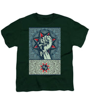 Rubino Fist Mandala - Youth T-Shirt Youth T-Shirt Pixels Hunter Green Small 
