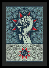 Rubino Fist Mandala - Framed Print Framed Print Pixels 16.000" x 24.000" Black Black