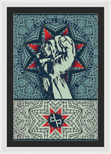 Rubino Fist Mandala - Framed Print Framed Print Pixels 24.000" x 36.000" White Black