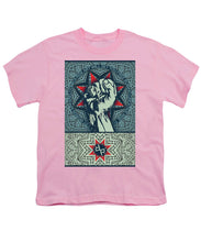 Rubino Fist Mandala - Youth T-Shirt Youth T-Shirt Pixels Pink Small 