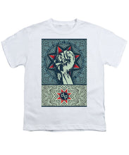 Rubino Fist Mandala - Youth T-Shirt Youth T-Shirt Pixels White Small 