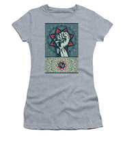 Rubino Fist Mandala - Women's T-Shirt (Athletic Fit) Women's T-Shirt (Athletic Fit) Pixels Heather Small 