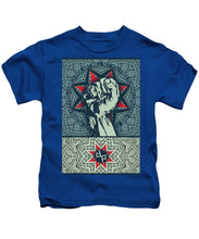 Rubino Fist Mandala - Kids T-Shirt Kids T-Shirt Pixels Royal Small 