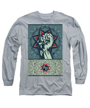Rubino Fist Mandala - Long Sleeve T-Shirt Long Sleeve T-Shirt Pixels Heather Small 