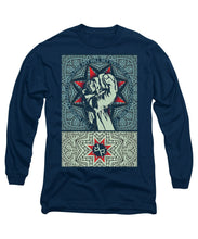Rubino Fist Mandala - Long Sleeve T-Shirt Long Sleeve T-Shirt Pixels Navy Small 
