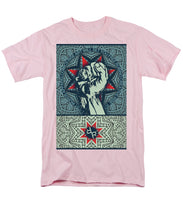 Rubino Fist Mandala - Men's T-Shirt  (Regular Fit) Men's T-Shirt (Regular Fit) Pixels Pink Small 
