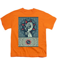 Rubino Fist Mandala - Youth T-Shirt Youth T-Shirt Pixels Orange Small 