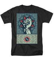 Rubino Fist Mandala - Men's T-Shirt  (Regular Fit) Men's T-Shirt (Regular Fit) Pixels Black Small 