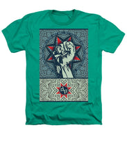 Rubino Fist Mandala - Heathers T-Shirt Heathers T-Shirt Pixels Kelly Green Small 