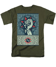 Rubino Fist Mandala - Men's T-Shirt  (Regular Fit) Men's T-Shirt (Regular Fit) Pixels Military Green Small 