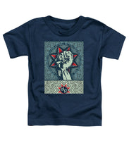Rubino Fist Mandala - Toddler T-Shirt Toddler T-Shirt Pixels Navy Small 