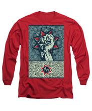 Rubino Fist Mandala - Long Sleeve T-Shirt Long Sleeve T-Shirt Pixels Red Small 