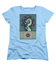 Rubino Fist Mandala - Women's T-Shirt (Standard Fit) Women's T-Shirt (Standard Fit) Pixels Light Blue Small 