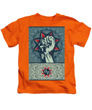 Rubino Fist Mandala - Kids T-Shirt Kids T-Shirt Pixels Orange Small 