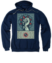 Rubino Fist Mandala - Sweatshirt Sweatshirt Pixels Navy Small 