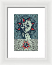 Rubino Fist Mandala - Framed Print Framed Print Pixels 6.625" x 10.000" White White