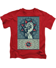 Rubino Fist Mandala - Kids T-Shirt Kids T-Shirt Pixels Red Small 