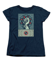 Rubino Fist Mandala - Women's T-Shirt (Standard Fit) Women's T-Shirt (Standard Fit) Pixels Navy Small 