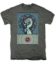 Rubino Fist Mandala - Men's Premium T-Shirt Men's Premium T-Shirt Pixels Platinum Heather Small 