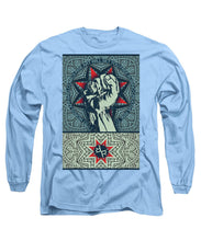 Rubino Fist Mandala - Long Sleeve T-Shirt Long Sleeve T-Shirt Pixels Carolina Blue Small 