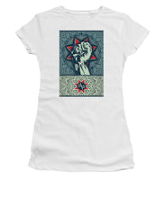 Rubino Fist Mandala - Women's T-Shirt (Athletic Fit) Women's T-Shirt (Athletic Fit) Pixels White Small 