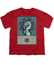 Rubino Fist Mandala - Youth T-Shirt Youth T-Shirt Pixels Red Small 