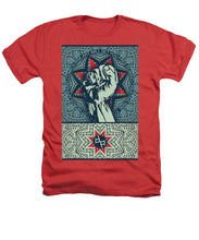 Rubino Fist Mandala - Heathers T-Shirt Heathers T-Shirt Pixels Red Small 