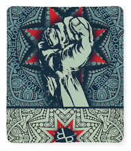 Rubino Fist Mandala - Blanket Blanket Pixels 50" x 60" Sherpa Fleece 