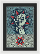 Rubino Fist Mandala - Framed Print Framed Print Pixels 16.000" x 24.000" White Black