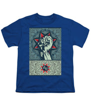 Rubino Fist Mandala - Youth T-Shirt Youth T-Shirt Pixels Royal Small 