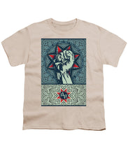 Rubino Fist Mandala - Youth T-Shirt Youth T-Shirt Pixels Cream Small 