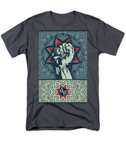 Rubino Fist Mandala - Men's T-Shirt  (Regular Fit) Men's T-Shirt (Regular Fit) Pixels Charcoal Small 
