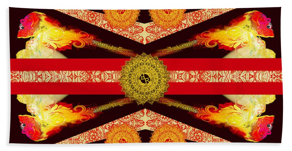 Rubino Flag - Beach Towel Beach Towel Pixels Beach Towel (32