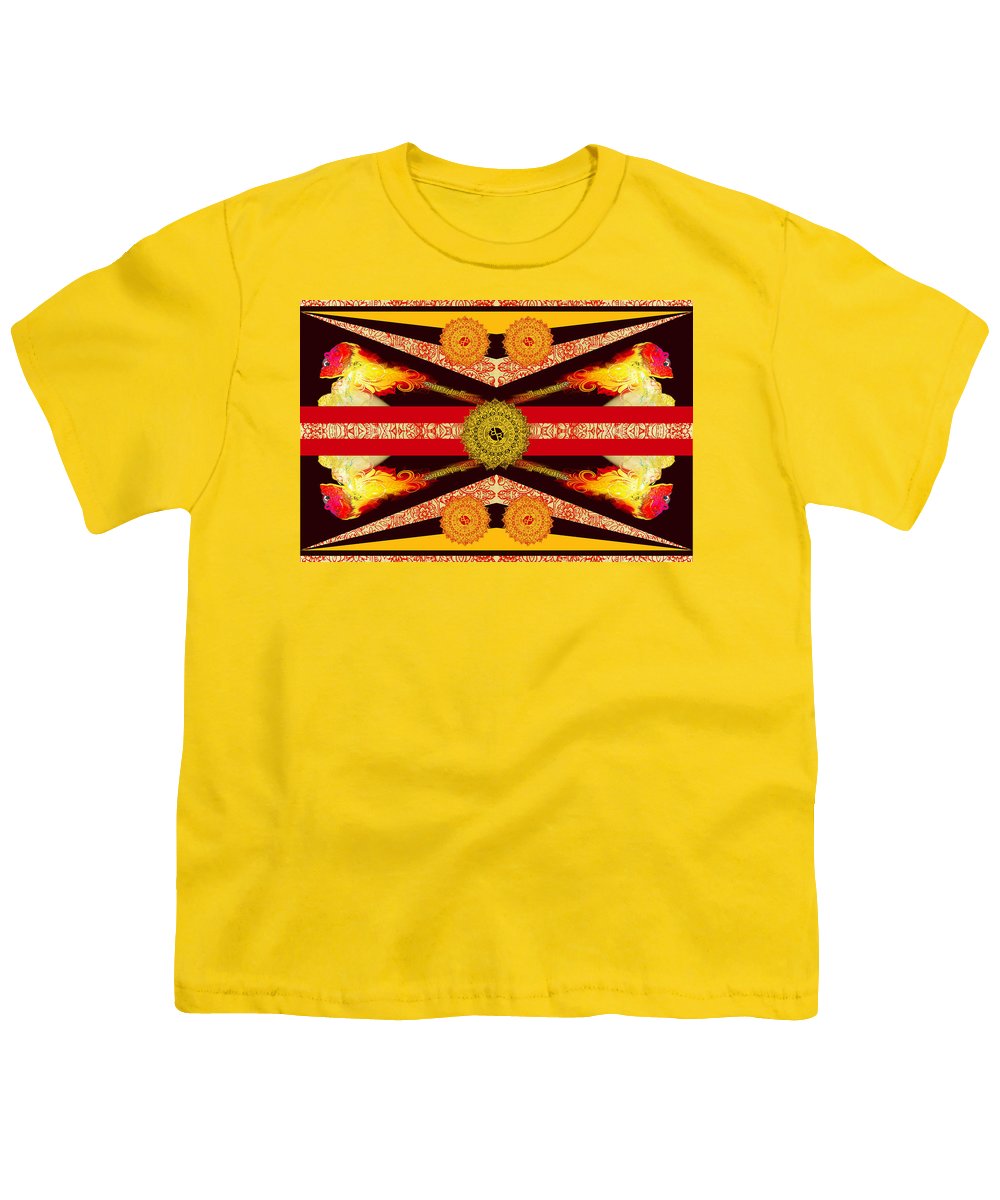 Rubino Flag - Youth T-Shirt Youth T-Shirt Pixels Yellow Small 