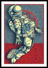 Rubino Float Astronaut - Framed Print Framed Print Pixels 26.625" x 40.000" Black White