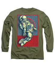 Rubino Float Astronaut - Long Sleeve T-Shirt Long Sleeve T-Shirt Pixels Military Green Small 