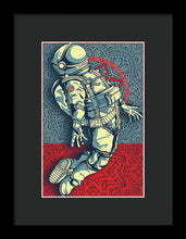 Rubino Float Astronaut - Framed Print Framed Print Pixels 6.625" x 10.000" Black Black