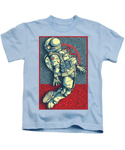 Rubino Float Astronaut - Kids T-Shirt Kids T-Shirt Pixels Light Blue Small 