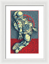 Rubino Float Astronaut - Framed Print Framed Print Pixels 10.625" x 16.000" White White
