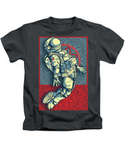 Rubino Float Astronaut - Kids T-Shirt Kids T-Shirt Pixels Charcoal Small 