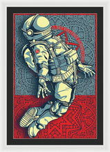 Rubino Float Astronaut - Framed Print Framed Print Pixels 24.000" x 36.000" White Black