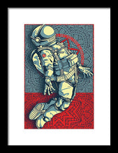 Rubino Float Astronaut - Framed Print Framed Print Pixels 8.000" x 12.000" Black White