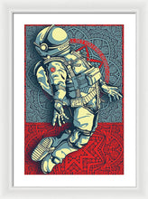 Rubino Float Astronaut - Framed Print Framed Print Pixels 16.000" x 24.000" White White