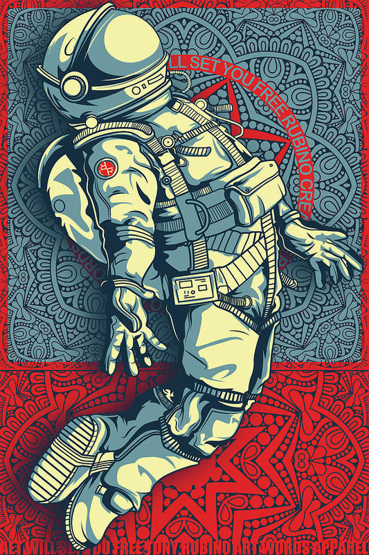 Rubino Float Astronaut - Art Print Art Print Pixels 5.375