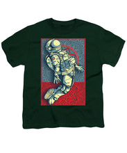 Rubino Float Astronaut - Youth T-Shirt Youth T-Shirt Pixels Hunter Green Small 