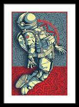 Rubino Float Astronaut - Framed Print Framed Print Pixels 13.375" x 20.000" Black White