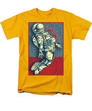 Rubino Float Astronaut - Men's T-Shirt  (Regular Fit) Men's T-Shirt (Regular Fit) Pixels Gold Small 