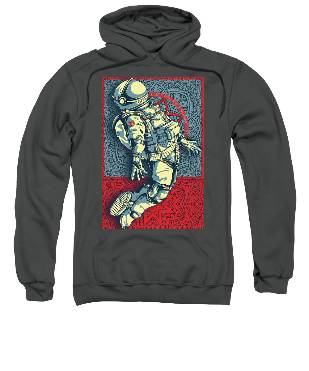 Rubino Float Astronaut - Sweatshirt Sweatshirt Pixels Charcoal Small 