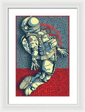 Rubino Float Astronaut - Framed Print Framed Print Pixels 13.375" x 20.000" White White
